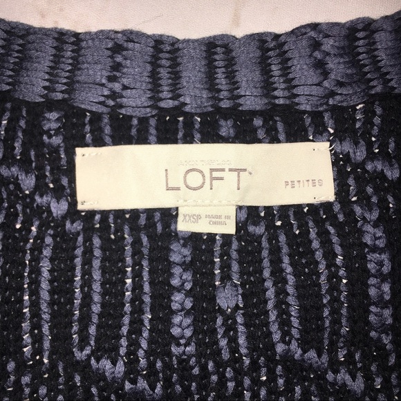 LOFT Petite Moto Zip Asymmetrical Sweater Jacket - Picture 4 of 5